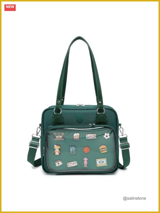 Ita Bag Crossbody Shoulder Bag Satchel Messenger Backpack Multi-Purpose Pins main image 6